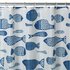 Argos Home Fish Mould Resistant Shower Curtain - Blueu002F White
