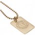 Gold Plated Chelsea Dog Tag & Ball Chain.
