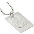 Silver Plated Newcastle United Dog Tag & Ball Chain