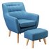 Argos Home Otis Fabric Accent Chair and Footstool - Blue