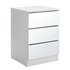 HOME Sandon 3 Drawer Bedside Chest - White and Mirrored