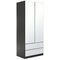 Argos Home Sandon 2 Door 2 Drawer Mirrored Wardrobe - Black