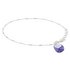 Davvero Silver Tanzanite Colour Crystal Charm Bracelet