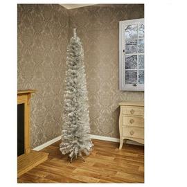 Premier Decorations 6ft Slim Pine Christmas Tree - Silver