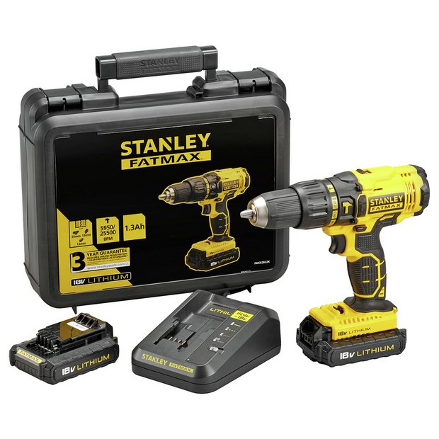Buy Stanley Fatmax 1 3AH Hammer Drill With 2 Batteries 18V at Argos.co.uk Your Online Shop