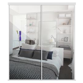 Spacepro White Frame Mirror Sliding Door Kit W1793mm