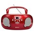 Groov-e GVPS713u002FRD Boombox CD Player with Radio - Red