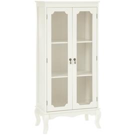 Premier Housewares Marcella Glass Door Cabinet - Ivory.