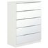 HOME Sandon 5 Drawer Chest - White and Mirrored