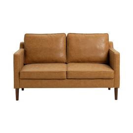 Argos Home Knox Leather 2 Seater Sofa - Tan