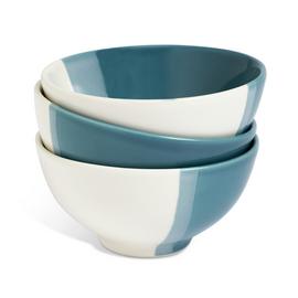 Habitat Dipped Set of 3 Stoneware Nibble Bowls