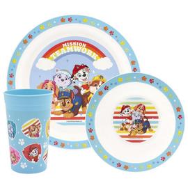 Paw Patrol Kids Plastic Dinner Set - Blue
