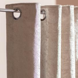 Argos Home Crushed Velvet Lined Eyelet Curtains