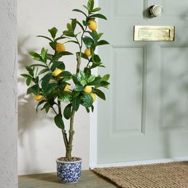 Home 41 inch tall faux lemon tree
