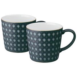 Denby Impression Set of 2 Stoneware Mugs - Charcoal