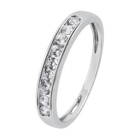 Revere 9ct White Gold Cubic Zirconia Eternity Ring - V