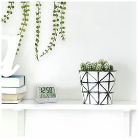 Acctim Mini Flip LCD Display Travel Alarm Clock - Silver