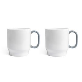 Designed By Sebastian Conran Set of 2 Porcelain Mugs - Grey