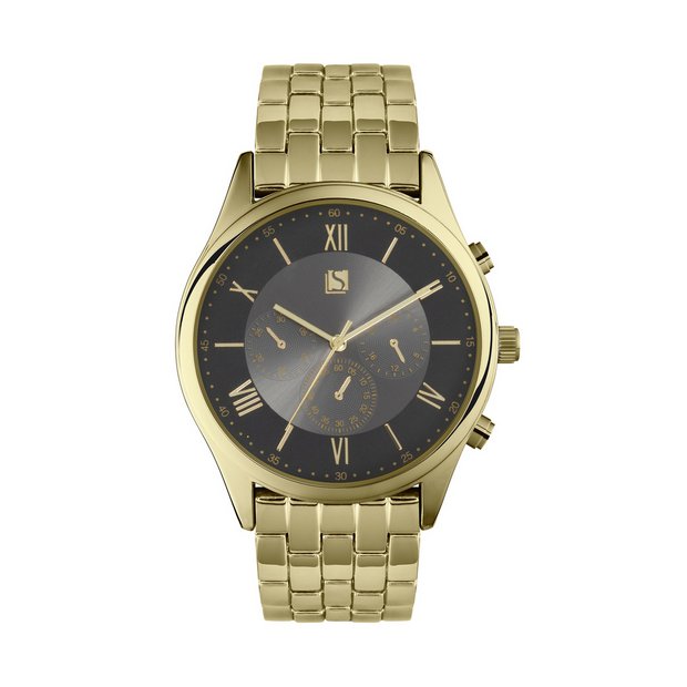 Golden colour watch discount mens