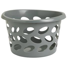 Home Essentials 30 Litre Laundry Basket - Grey