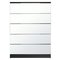 Argos Home Sandon 5 Drawer Chest - Black and Mirrored