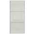 Sliding Wardrobe Door W914mm 3 Panel Soft White Glass