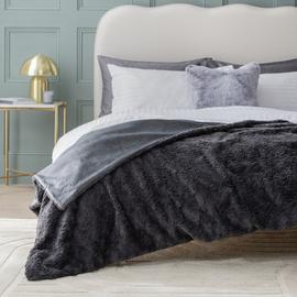 Habitat Faux Fur Textured Throw