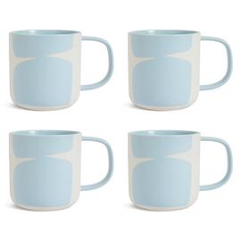 Habitat x Scion Lohko Set of 4 Stoneware Mugs - Blue
