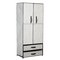 Argos Home Double Metal Framed Fabric Wardrobe - Grey
