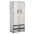 Argos Home Double Metal Framed Fabric Wardrobe - Grey