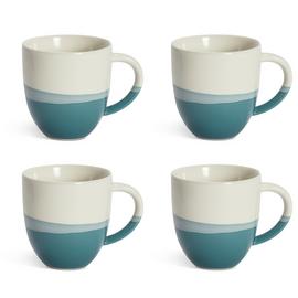 Habitat Dipped Set of 4 Stoneware Mugs