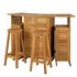 Argos Home Solid Wood Space Saving Bar and Stools