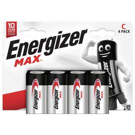 Energizer Max Alkaline C Batteries - Pack of 4