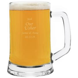 Personalised Message Engraved Pint Stern Tankard Glass