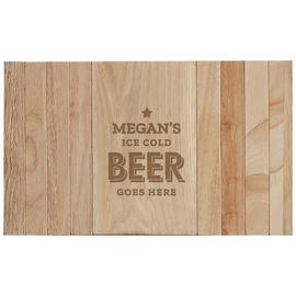 Personalised Message Beer Goes Here Wooden Sofa Tray