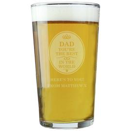 Personalised Message The Best In The World Pint Glass