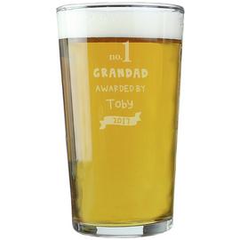 Personalised Message Number One Awarded By Pint Glass