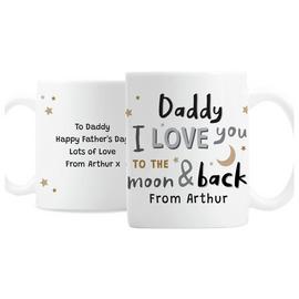 Personalised Message To The Moon And Back Mug