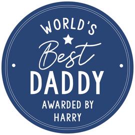 Personalised Message Worlds Best Blue Plaque Decoration