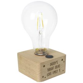Personalised Message Star LED Bulb Table Lamp - Natural