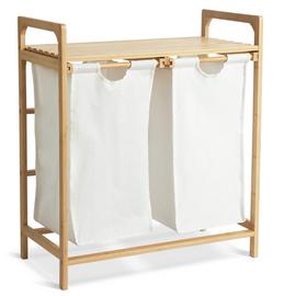 Habitat 38 Litre Bamboo Pull-Out Laundry Hamper - White