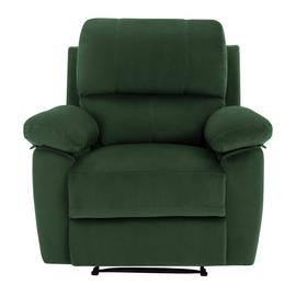 Argos Home Toby Velvet Recliner Chair - Green