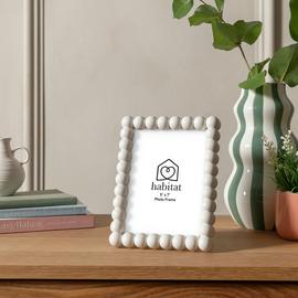 Habitat White Bobble Picture Frame - 5x7"