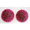 Pink Flower Garden Topiary Balls x2