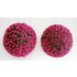 Pink Flower Garden Topiary Balls x2