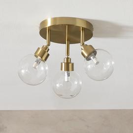 Habitat Tay Stainless Steel 3 Lights Spotlight - Brass