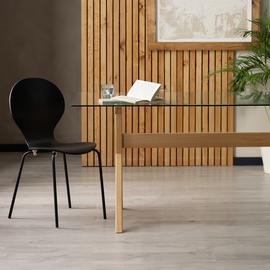 Habitat Bentwood Metal Dining Chair - Black