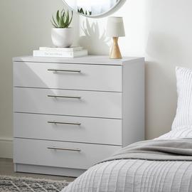Argos Home Brisbane 4 Drawer Chest – Grey