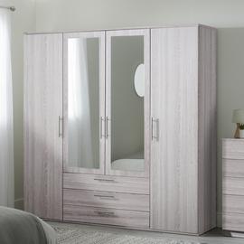 Argos Home Brisbane 4 Door 3 Drawer Wardrobe