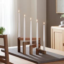 Habitat Mango Wood Folding Taper Candle Holder - Natural